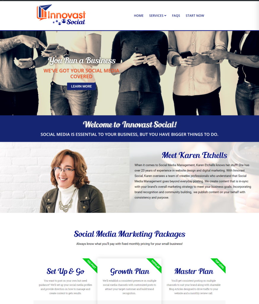 Social Media Agency Website by Innovast