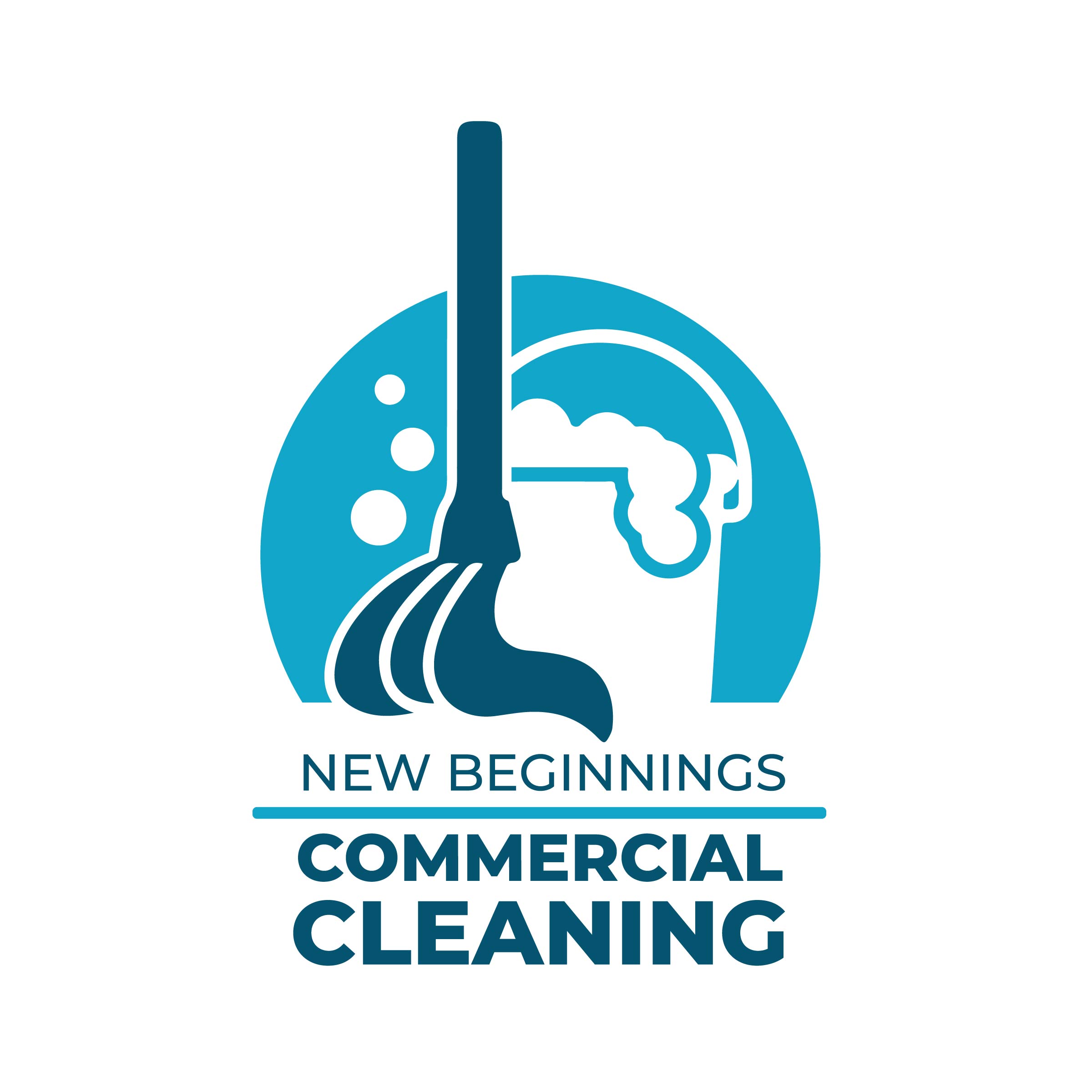 New Beginnings Commercial Cleaning Griswold CT logo design by Innovast