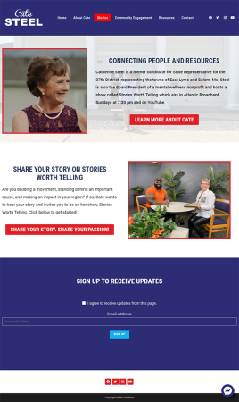 Cate Steel Political Candidate Website by Innovast