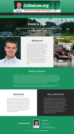 Colins Law website for nonprofit in Charlestown RI by Innovast