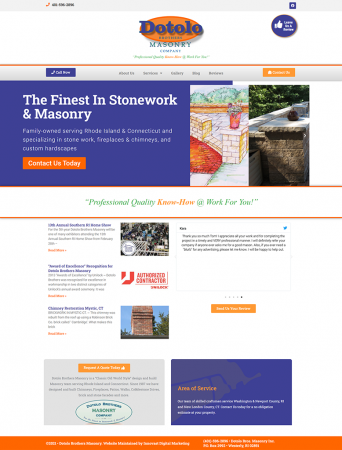 Masonry website by Innovast web designer in CT