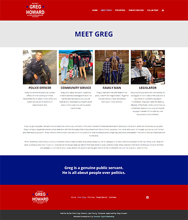 elect greg howard - campaign website by innovast - stonington ct