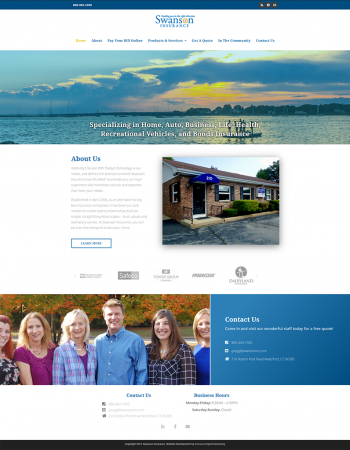 swanson insurance agency website by innovast digital marketing