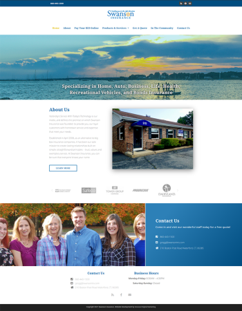 swanson insurance agency website by innovast digital marketing