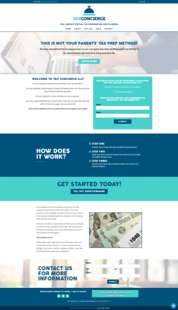 Tax Concierge Virtual Tax Preparation website by Innovast