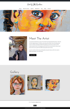 Artist website for Lisa Sanders by Innovast